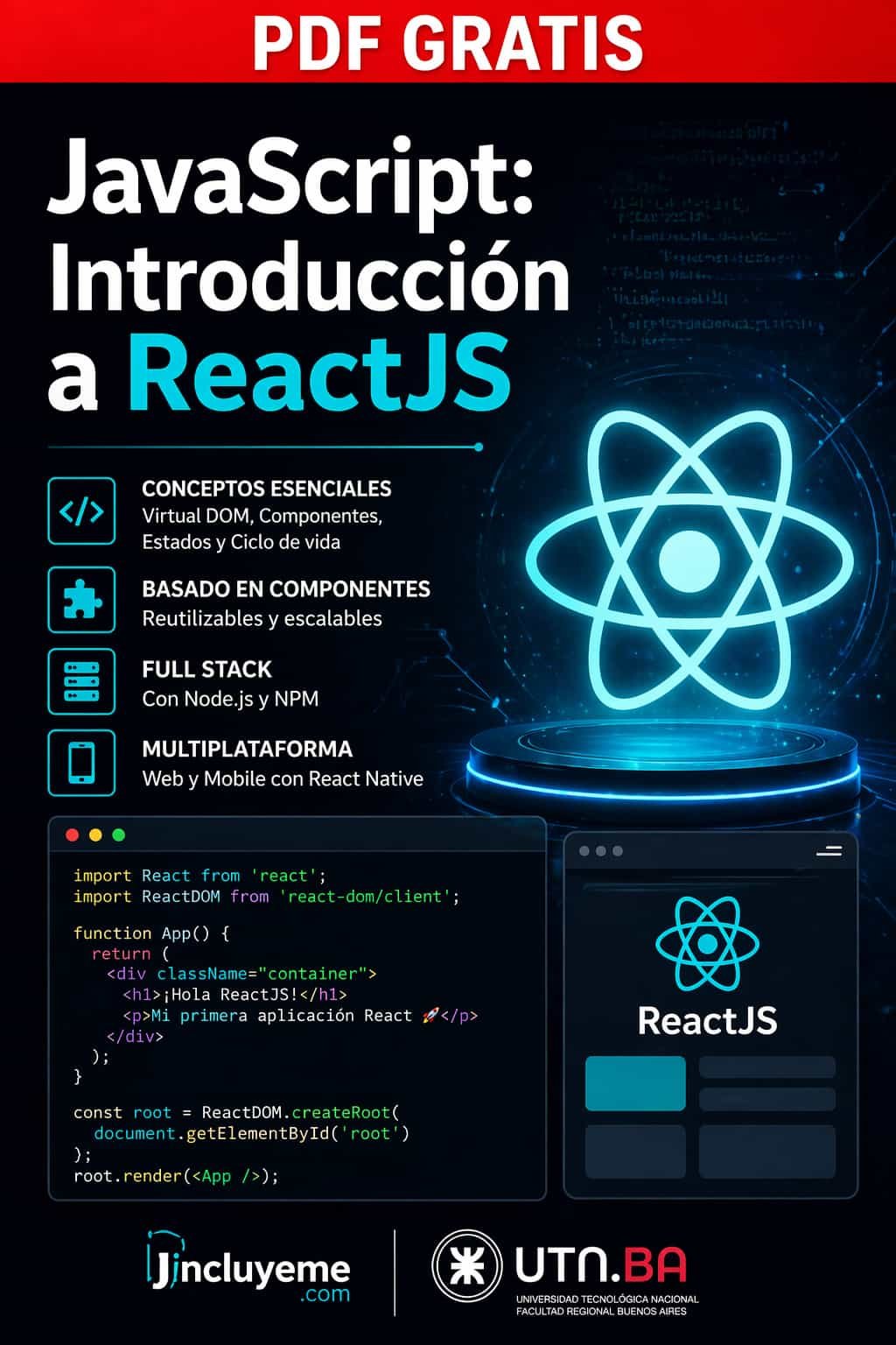 Portada del libro JavaScript: Introducción a ReactJS