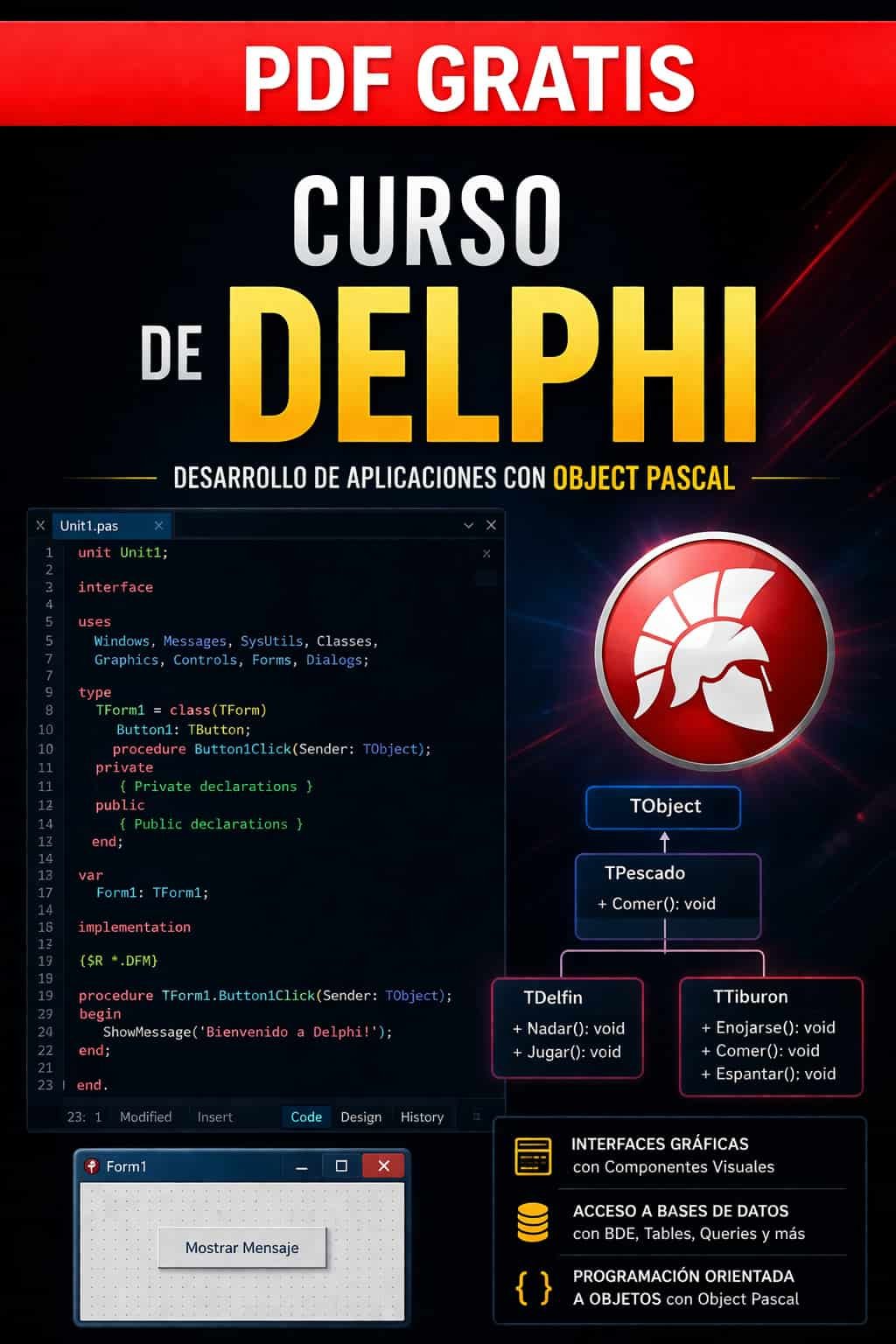 Portada del libro Curso de Delphi