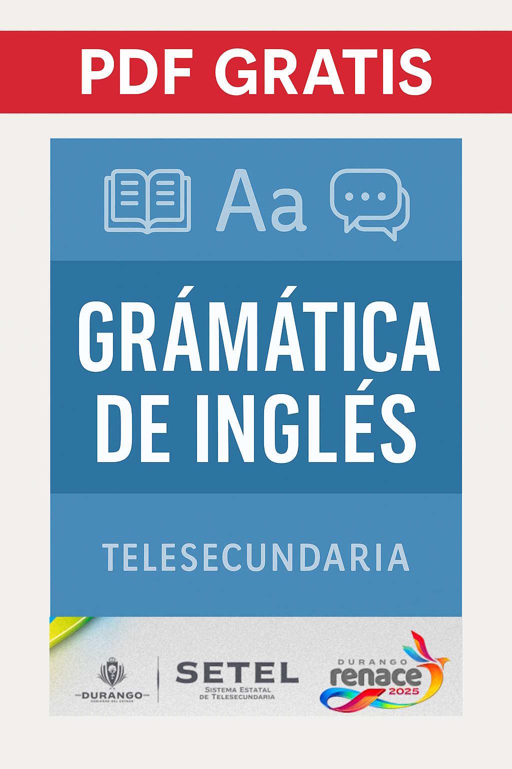 Portada de Gramática de inglés (Telesecundaria)